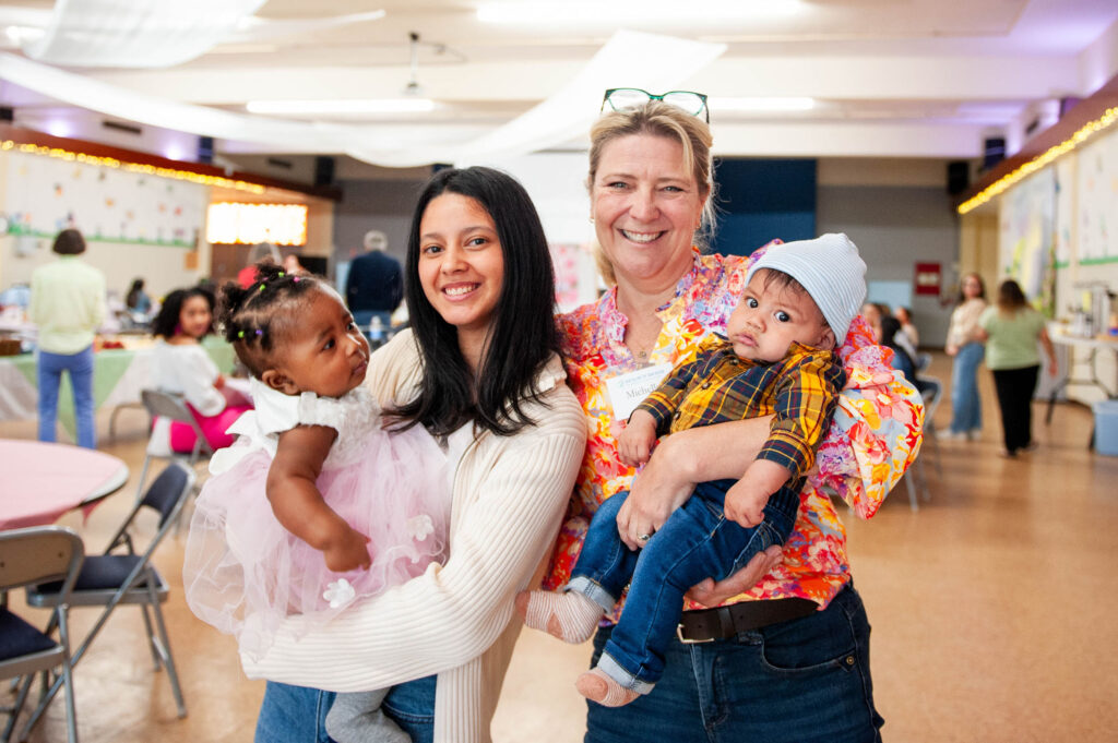 Two ladies with babies